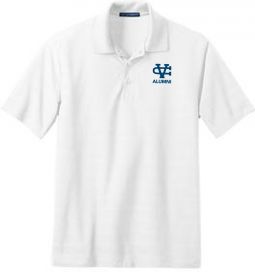 Men's Horizontal Texture Polo, White